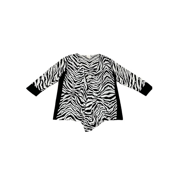 Chico's Zebra print open front cardigan, Sz 2, 692-T - Picture 2 of 4